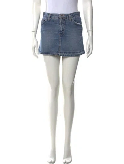 Pre-owned D&g Vintage Mini Skirt In Blue