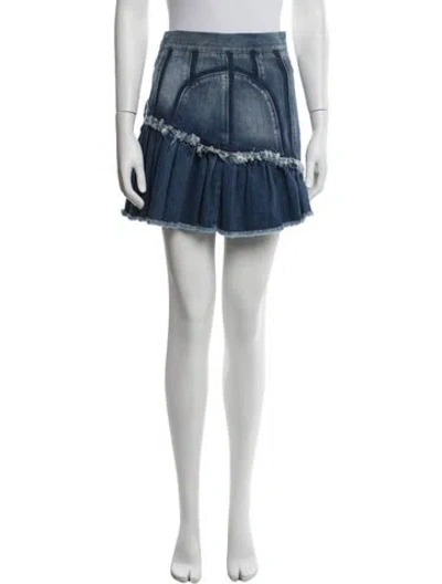 Pre-owned D&g Vintage Mini Skirt In Blue