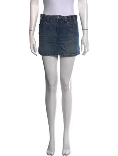 Pre-owned D&g Vintage Mini Skirt In Blue