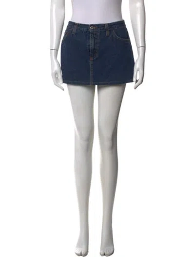 Pre-owned D&g Vintage Mini Skirt In Blue