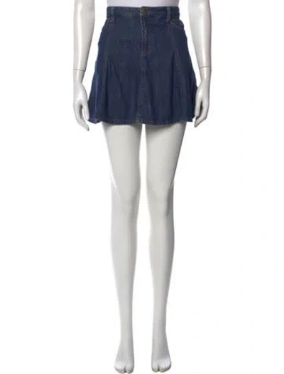 Pre-owned D&g Vintage Mini Skirt In Blue
