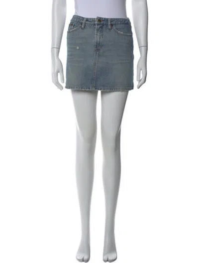 Pre-owned D&g Vintage Mini Skirt In Blue