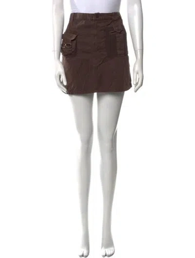 Pre-owned D&g Vintage Mini Skirt In Brown