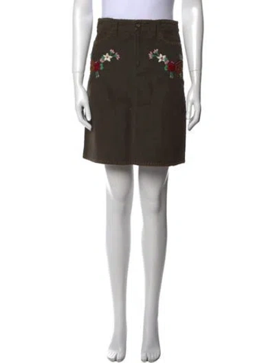 Pre-owned D&g Vintage Mini Skirt In Brown