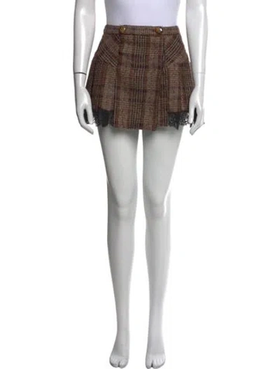 Pre-owned D&g Vintage Mini Skirt In Brown