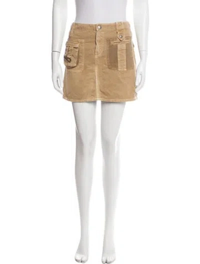 Pre-owned D&g Vintage Mini Skirt In Brown