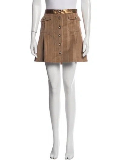 Pre-owned D&g Vintage Mini Skirt In Brown