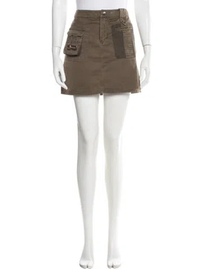 Pre-owned D&g Vintage Mini Skirt In Brown