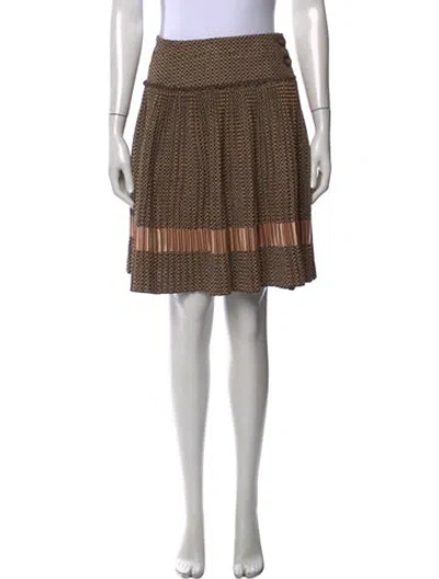 Pre-owned D&g Vintage Mini Skirt In Brown/neutrals