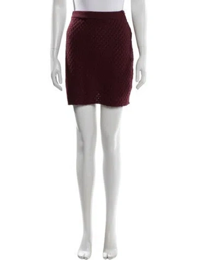 Pre-owned D&g Vintage Mini Skirt In Burgundy