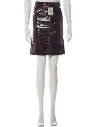 Pre-owned D&g Vintage Mini Skirt In Burgundy