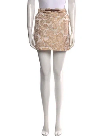Pre-owned D&g Vintage Mini Skirt In Gold