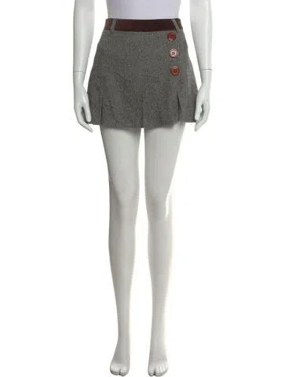 Pre-owned D&g Vintage Mini Skirt In Gray