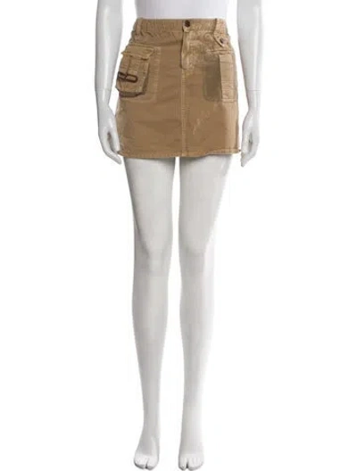 Pre-owned D&g Vintage Mini Skirt In Neutral