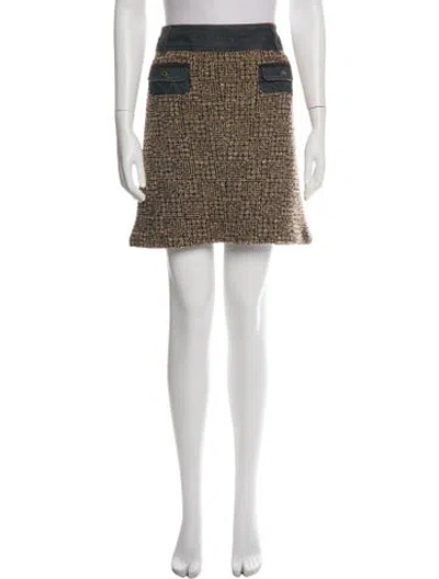 Pre-owned D&g Vintage Mini Skirt In Neutral
