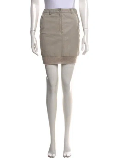 Pre-owned D&g Vintage Mini Skirt In Neutrals