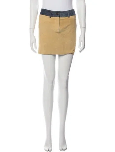 Pre-owned D&g Vintage Mini Skirt In Neutrals