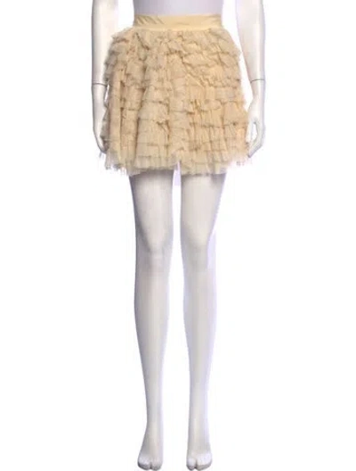 Pre-owned D&g Vintage Mini Skirt In Neutrals