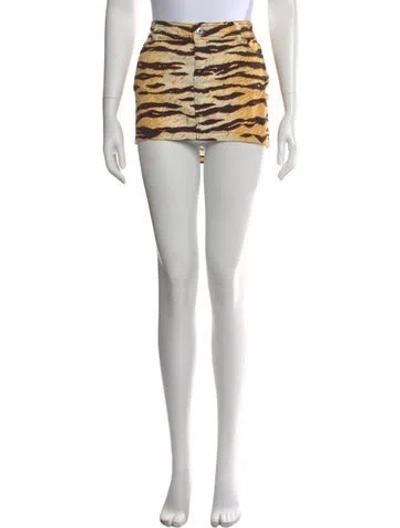Pre-owned D&g Vintage Mini Skirt In Orange