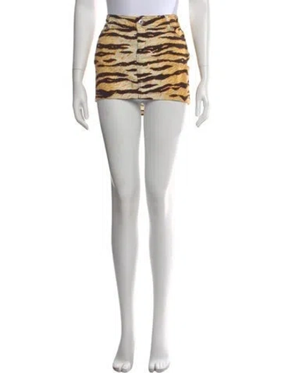 Pre-owned D&g Vintage Mini Skirt In Orange