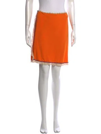 Pre-owned D&g Vintage Mini Skirt In Orange