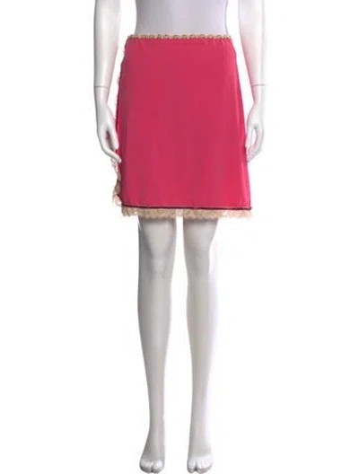 Pre-owned D&g Vintage Mini Skirt In Pink