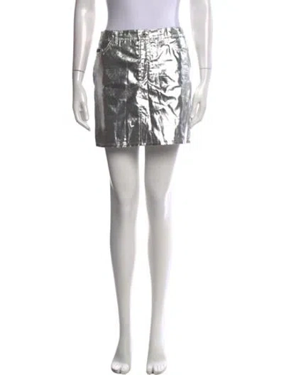 Pre-owned D&g Vintage Mini Skirt In Silver
