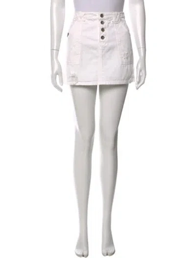 Pre-owned D&g Vintage Mini Skirt In White