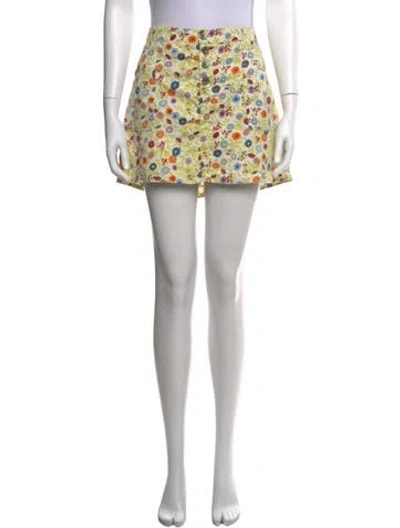 Pre-owned D&g Vintage Mini Skirt In Yellow
