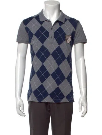 Pre-owned D&g Vintage Plaid Print In Grey