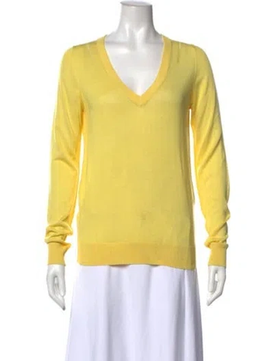 Pre-owned D&g Vintage Silk Sweater In Yellow
