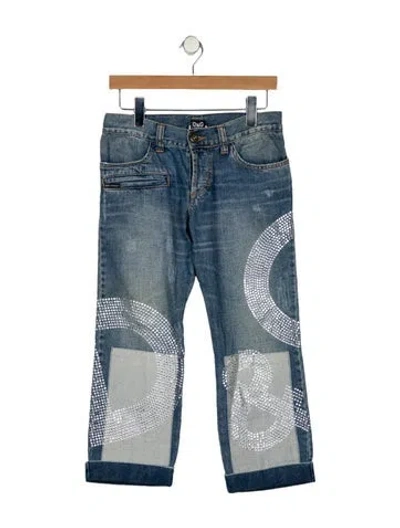 Pre-owned D&g Vintage Straight Leg Jeans In Blue