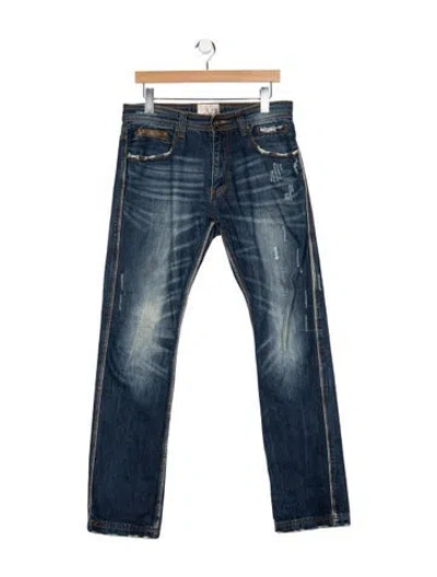 Pre-owned D&g Vintage Straight Leg Jeans In Blue