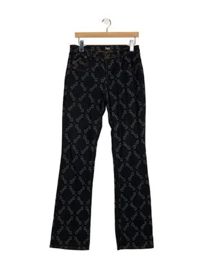 Pre-owned D&g Vintage Straight Leg Jeans In Blue