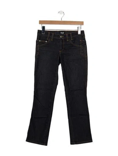 Pre-owned D&g Vintage Straight Leg Jeans In Blue