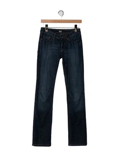 Pre-owned D&g Vintage Straight Leg Jeans In Blue