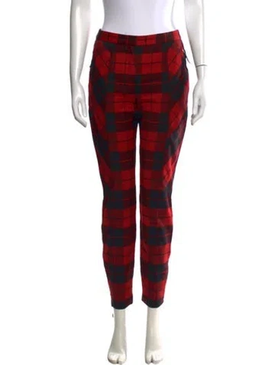 Pre-owned D&g Vintage Straight Leg Pants In Black/red