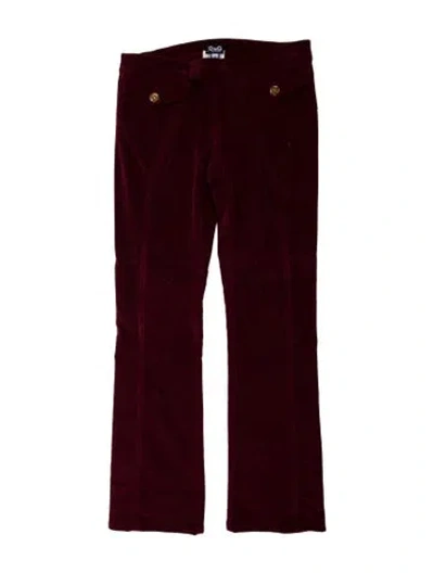 Pre-owned D&g Vintage Straight Leg Pants In Burgundy