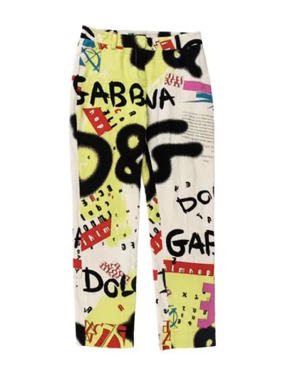 Pre-owned D&g Vintage Straight Leg Pants In Green