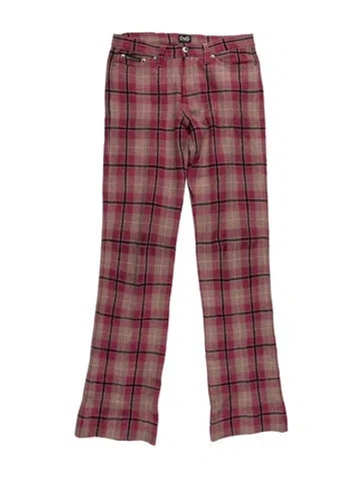 Pre-owned D&g Vintage Straight Leg Pants In Pink