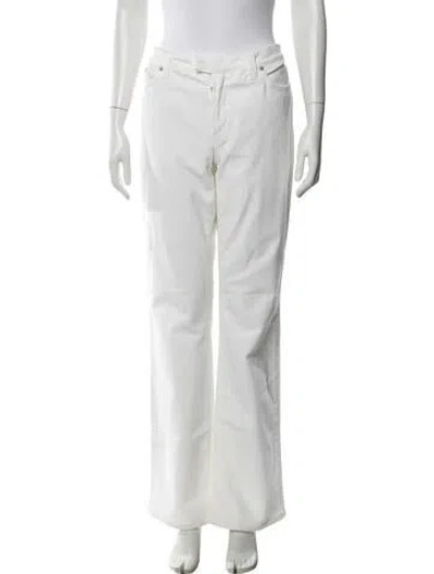Pre-owned D&g Vintage Straight Leg Pants In White
