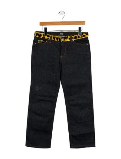 Pre-owned D&g Vintage Straight-leg Jeans In Blue