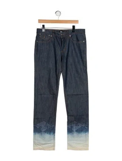 Pre-owned D&g Vintage Straight-leg Jeans W/ Tags In Blue