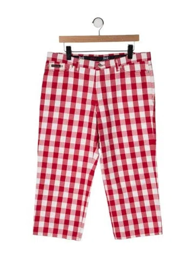 Pre-owned D&g Vintage Straight-leg Jeans W/ Tags In Red