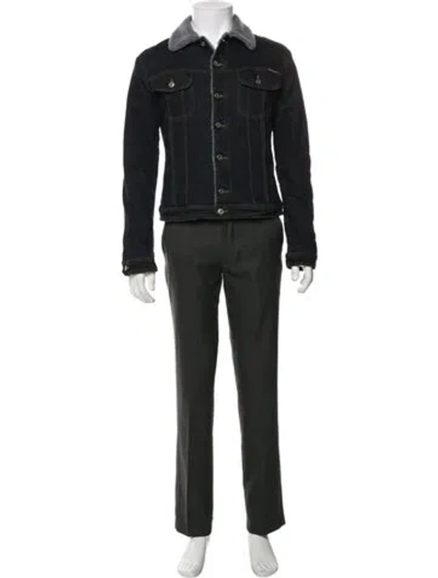 Pre-owned D&g Vintage Trucker Jacket In Black