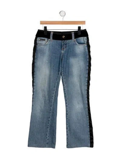 Pre-owned D&g Vintage Wide Leg Jeans In Blue
