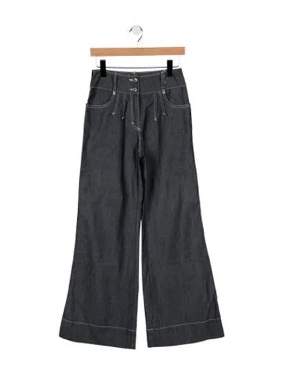 Pre-owned D&g Vintage Wide Leg Jeans In Blue