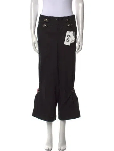 Pre-owned D&g Vintage Wide Leg Pants In Black