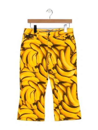 Pre-owned D&g Vintage Wide Leg Pants In Yellow