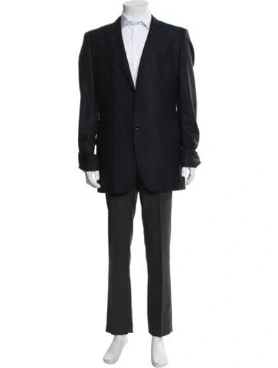 Pre-owned D&g Virgin Wool Blazer In Blue